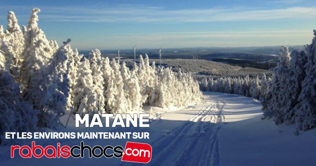 Vu sur la région d'Amqui enneigé