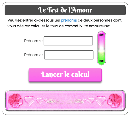 Le test de l'amour